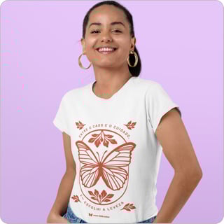 Camiseta Feminina Baby Long Quality – Eu Escolhi a Leveza 