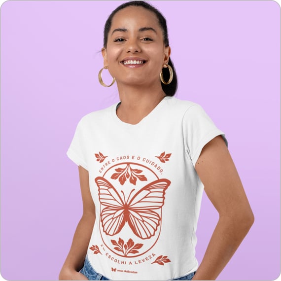 Camiseta Feminina Baby Long Quality – Eu Escolhi a Leveza 