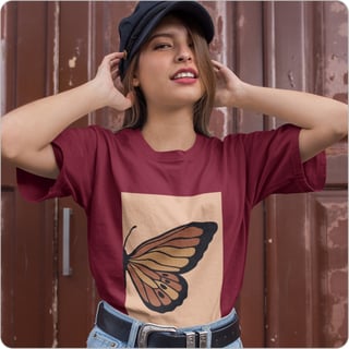 Nome do produto Camiseta Masculina Quality –  Borboleta 