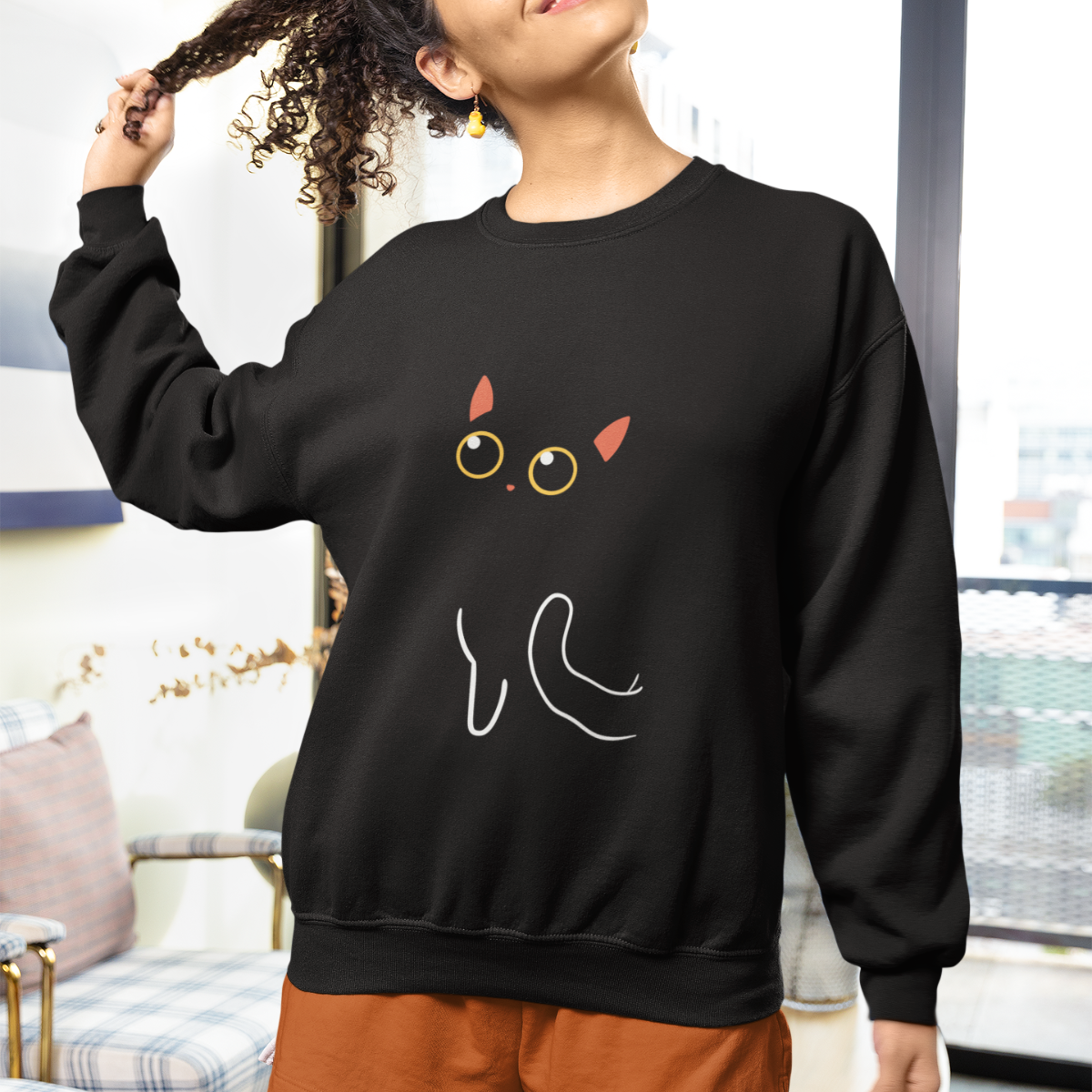 Nome do produto: Moletom Blusão Gato