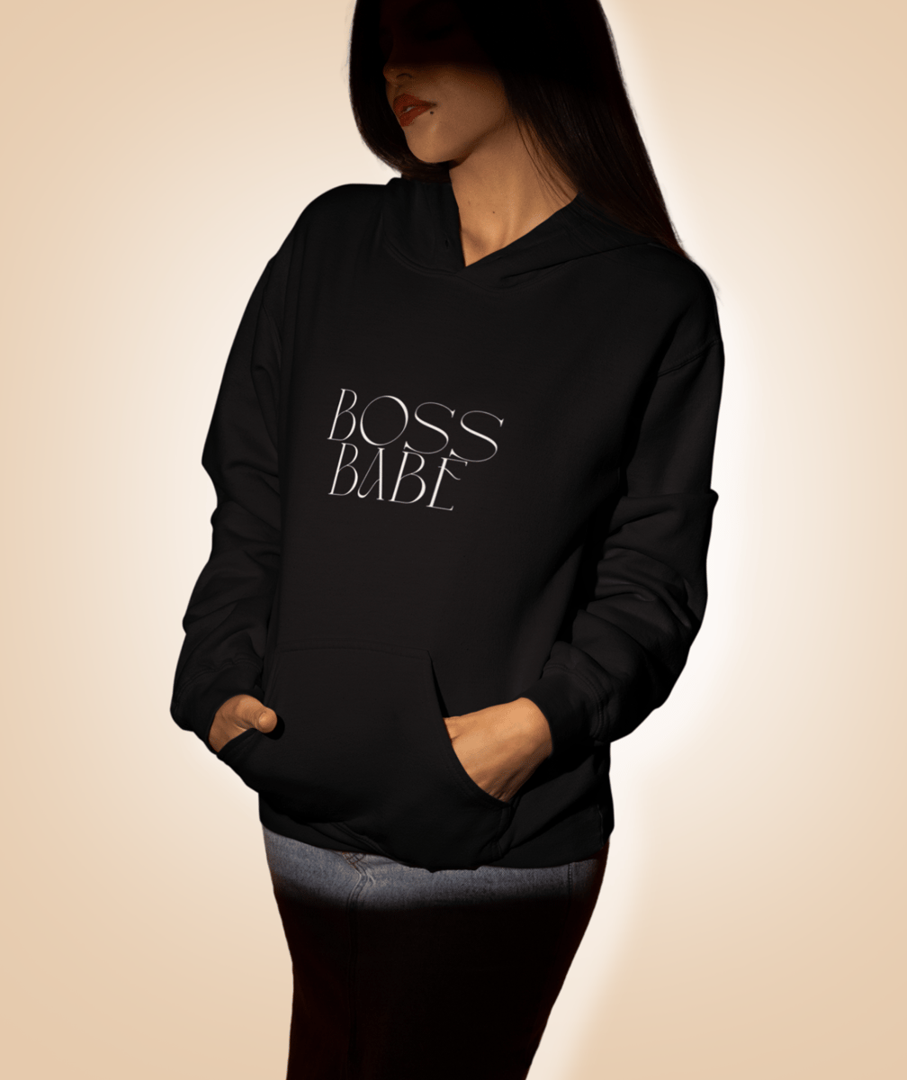 Nome do produto: Moletom Canguru com Capuz Boss Babe
