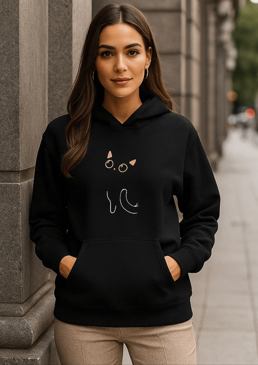 Nome do produto: Moletom Canguru com Capuz Gato