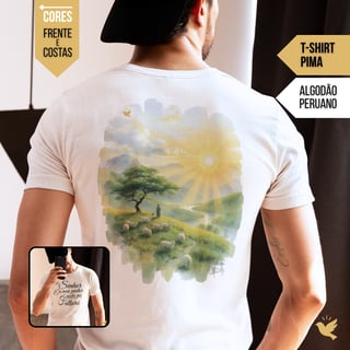 Nome do produto O Senhor é o meu pastor – T-Shirt Pima