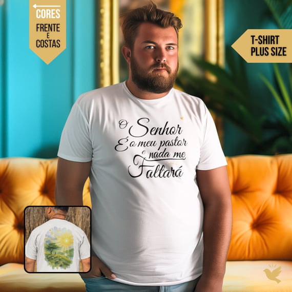 O Senhor é o meu pastor - T-Shirt Plus Size