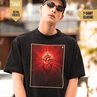 Sagrado Coração e Cruz - T-Shirt Classic