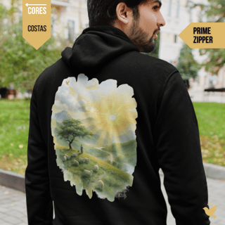 Nome do produto O Senhor é o meu pastor - Moletom Prime Com Zíper