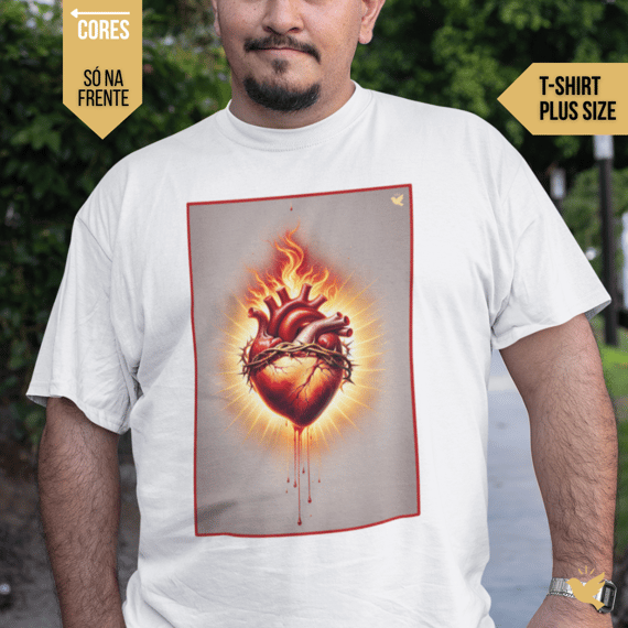 Sagrado Coração - T-Shirt Plus Size