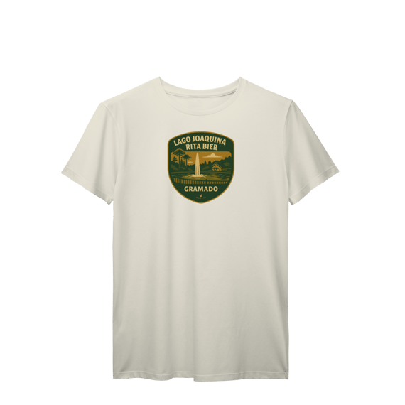 Camiseta Masculina Lago Joaquina Rita Bier Prime | Natal Luz Gramado