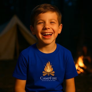 Nome do produto Camiseta Infantil Unissex Acampamento | Algodão Penteado