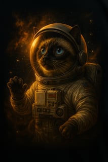 Nome do produto Camiseta Infantil Gato Astronauta