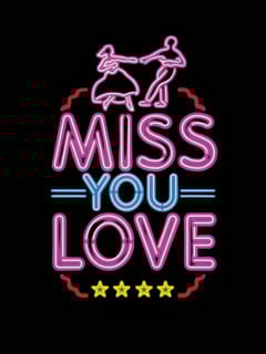 Nome do produto Camiseta Neon “Miss You Love” Unissex 