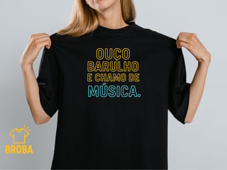 Camiseta Preta  Fãs de Musica (Rock)