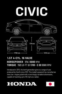 Nome do produtoCamiseta Honda civic Touring preto