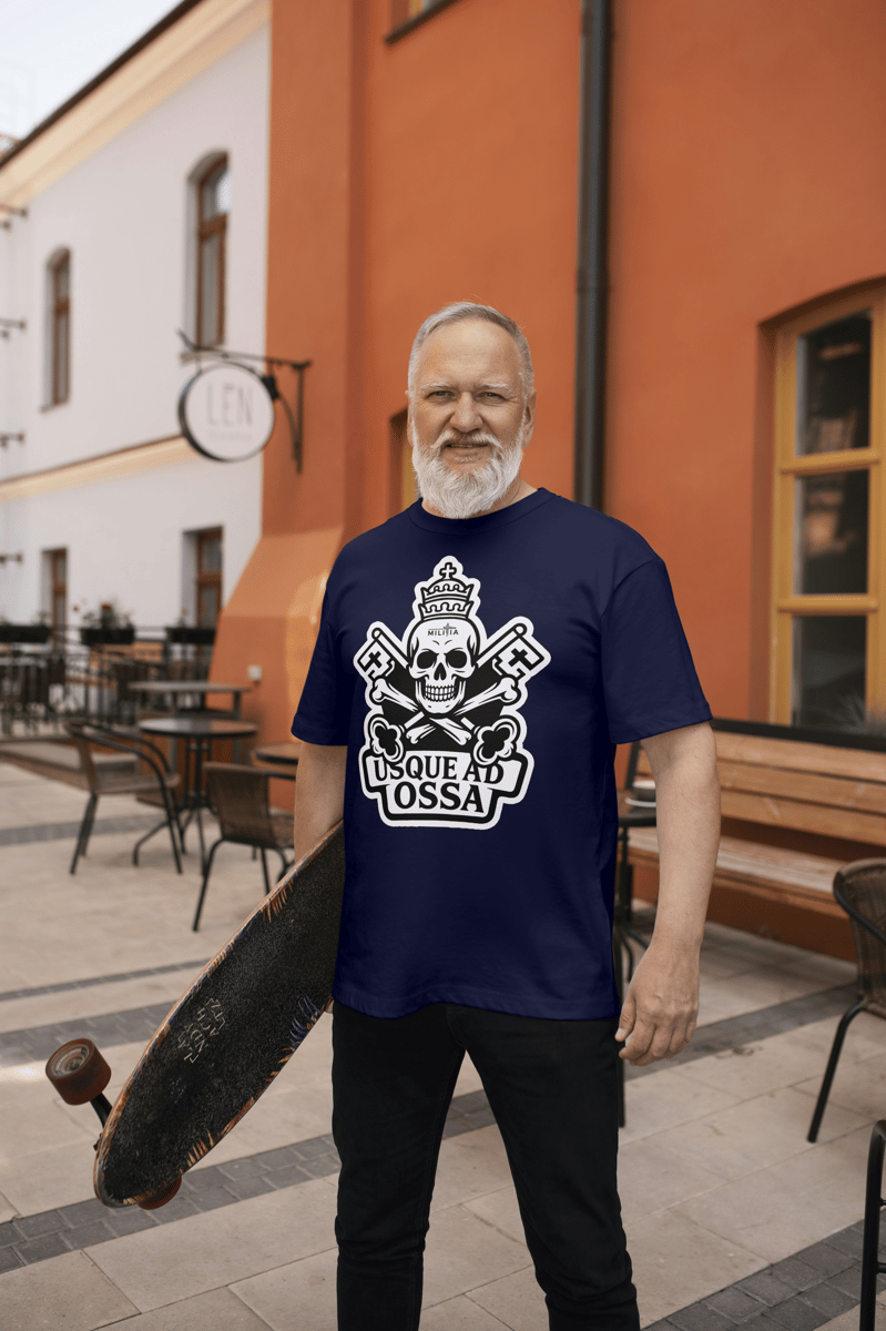 Nome do produto: Camiseta Até Os Ossos - Brazão Vaticano