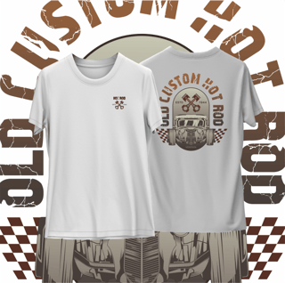 Nome do produtoCamiseta Branca Old Custom Hot Rod