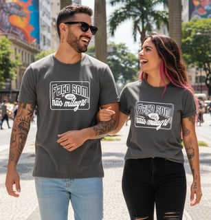 Nome do produto Camisa Premium Faço Som Não Milagre