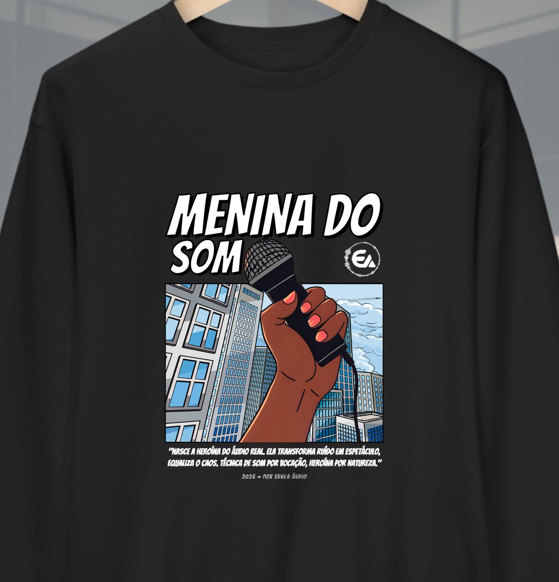 Nome do produto: Moletom Menina do Som de unha laranja