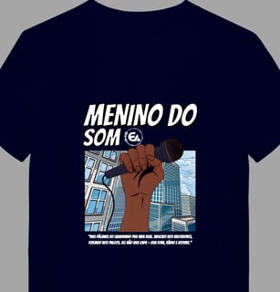 Camisa Menino do Som Microfone Preto