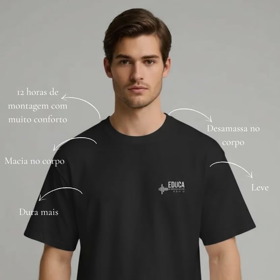 Camisa Educa Áudio Tech Pima 