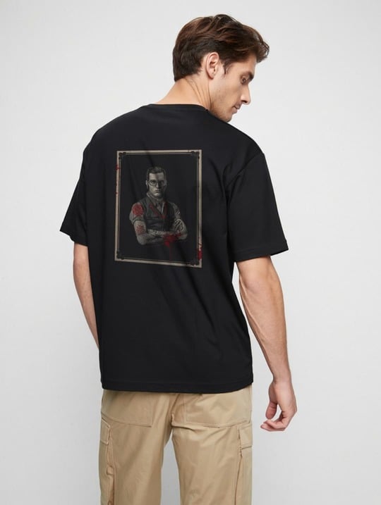 Camiseta Oversized Ink & Shadows