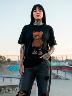 Nome do produto Camiseta Oversized Respeita o Urso