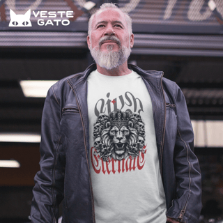 Nome do produtoLeão Rugindo com Coroa e Caveiras (Quality)