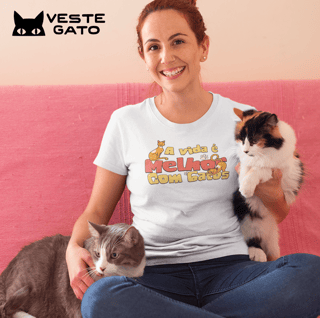 Nome do produtoA vida é melhor com Gatos (Quality)