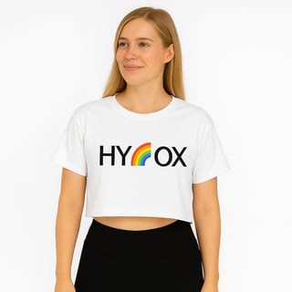  Camisa Cropped Hyrox! (Branco)