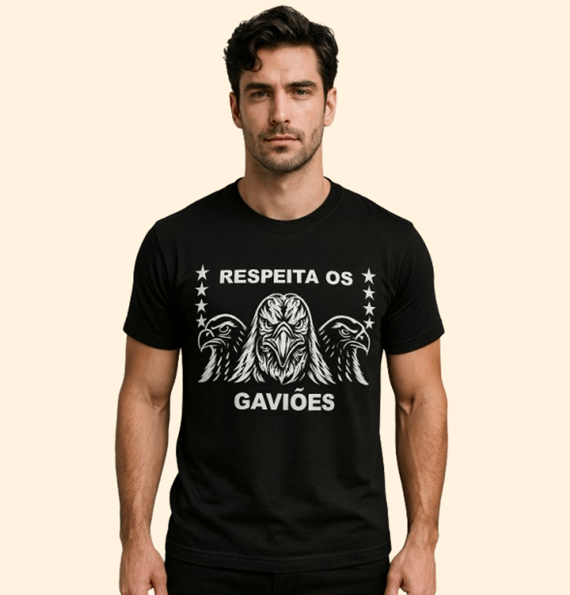 Camiseta Esportiva Respeita os Gaviões - T Shirt Prime