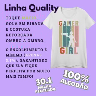 Nome do produto GAMER GIRL - SHOOTER (LINHA QUALITY)