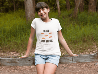 Nome do produto Camiseta Feminina Infanto-Juvenil Eu Sou uma Santos – Nome Que Representa (Quality Infantil - 10 a 14anos)