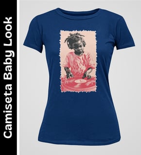 Menino DJ - Camiseta Baby Look