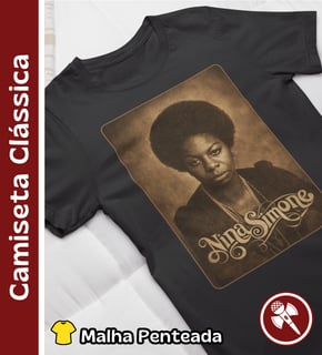 Nina Simone 01  - Camiseta Clássica