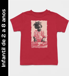 Menino DJ - Camiseta Infantil de 2 a 8 anos