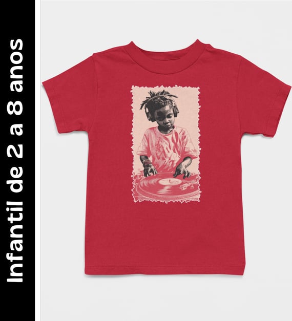 Menino DJ - Camiseta Infantil de 2 a 8 anos