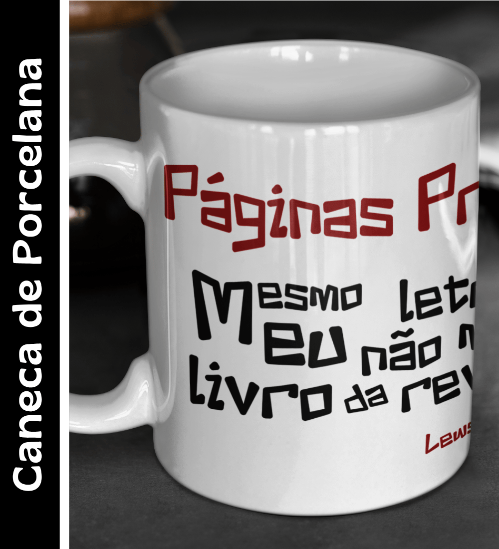 Nome do produto: Páginas Pretas - Caneca