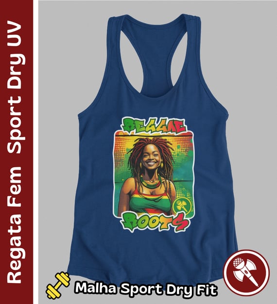 Reggae Roots - Regata Feminina Sport Dry UV