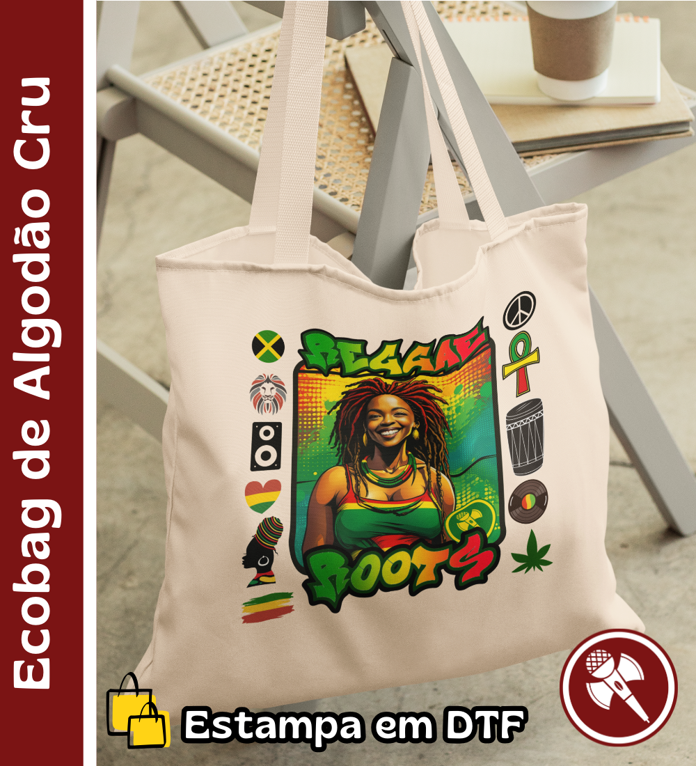 Nome do produto: Reggae Roots - Ecobag Algodão Cru