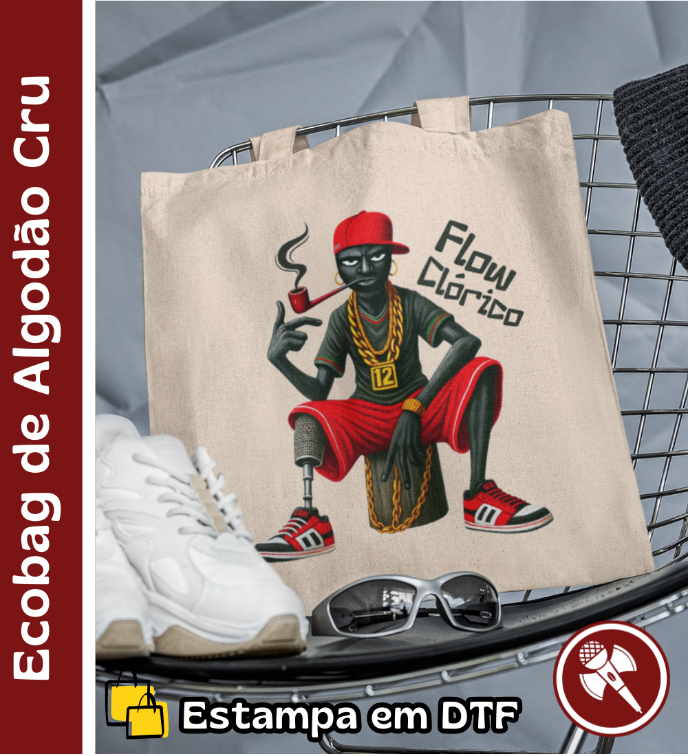 Nome do produto: Mano Saci - Ecobag Algodão Cru