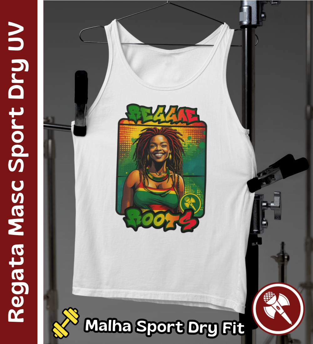 Nome do produto: Reggae Roots - Regata Masculina Sport Dry UV