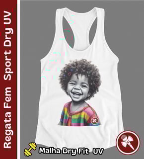Criança Interior 01 - Regata Feminina Sport Dry UV