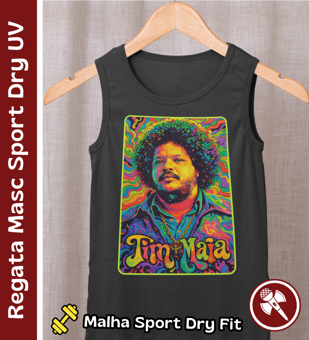 Nome do produto: Tim Maia Psicodélico - Regata Masculina Sport Dry UV