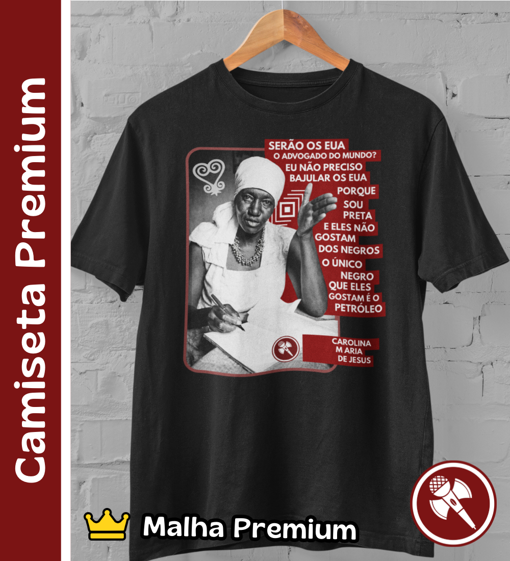 Nome do produto: Carolina Maria de Jesus 02 - Camiseta Premium