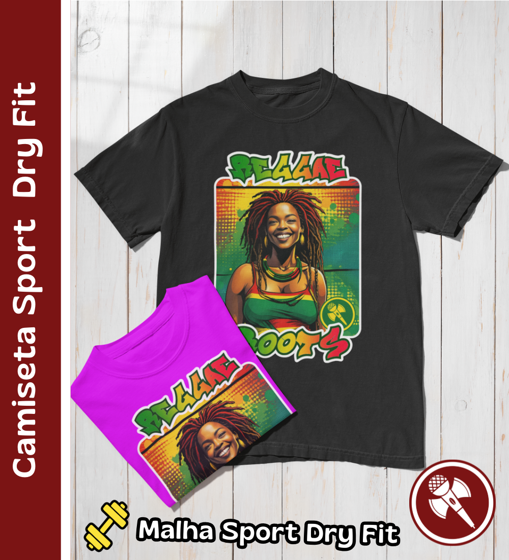 Nome do produto: Reggae Roots - Camiseta Sport Dry UV