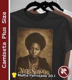 Nina Simone 01 - Camiseta Plus Size