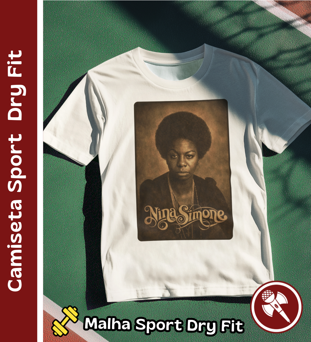 Nome do produto: Nina Simone 01 - Camiseta Sport Dry UV