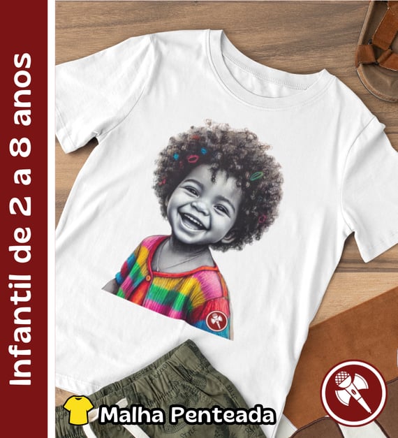 Criança Interior 01 - Camiseta Intantil de 2 a 8 anos