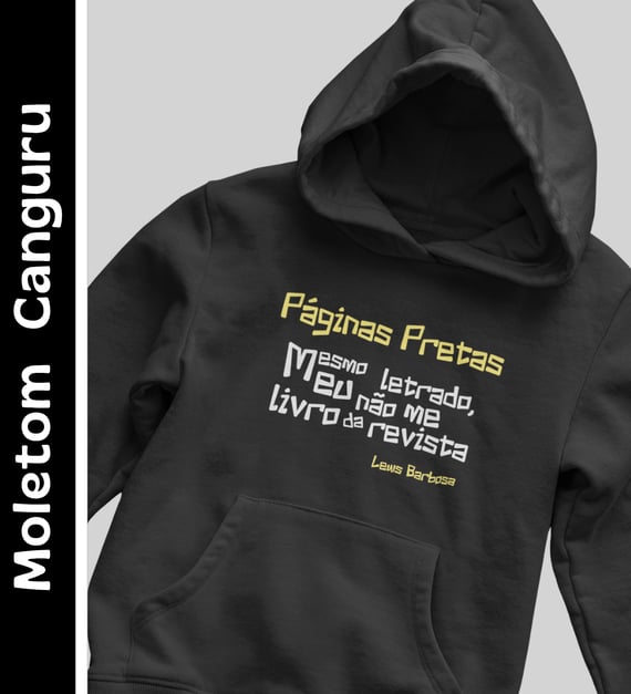 Páginas Pretas - Moletom Canguru