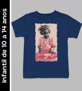 Menino DJ - Camiseta Infantil de 10 a 14 anos