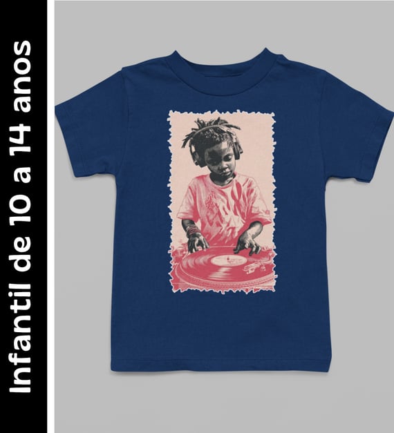Menino DJ - Camiseta Infantil de 10 a 14 anos